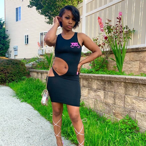 DesignedbyDessy Dresses & Skirts - DesignedbyDessy "Figure Me Out" Dress (Pink Logo)